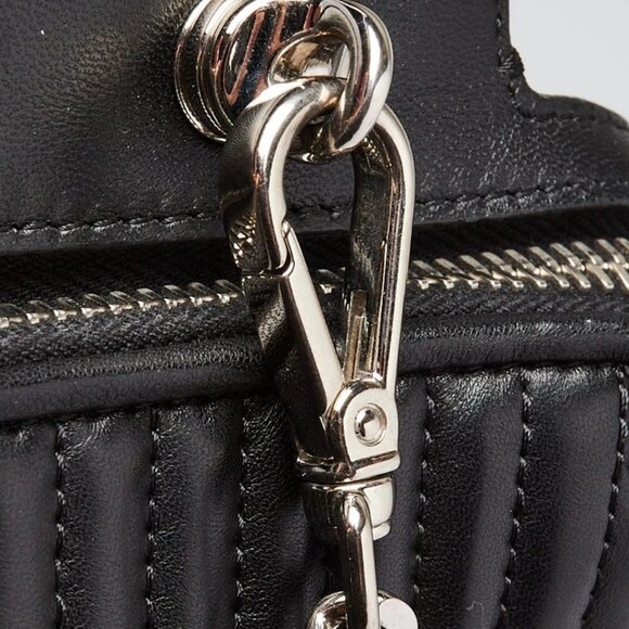 Fendi Black Quilted Lambskin Leather Dotcom Click Small Shoulder Bag - 8BN299 - Picture 10 of 12